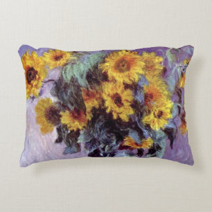 Coussins Décoratifs Bouquet de tournesols par Claude Monet, Art vintag