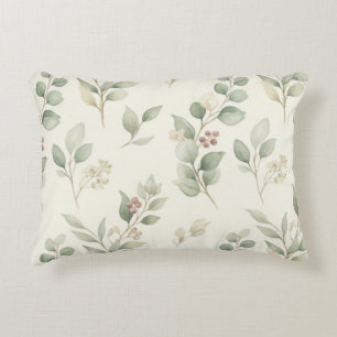 Coussins Décoratifs Bouteille Élégante Aquarelle Eucalyptus et Baie Ro