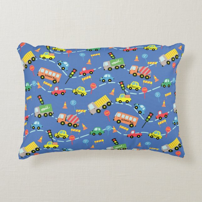 Coussins Décoratifs Boys de transport bleu (Devant)