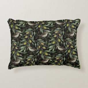 Coussins Décoratifs Branches d'olivier et Parulines