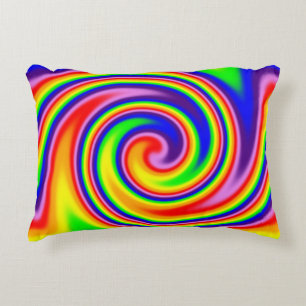 Coussins Décoratifs Bright Coloré Hippie rétro-arc arc-en-ciel spira