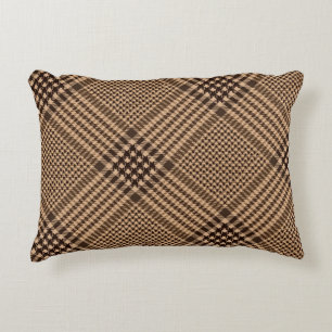 Coussins Décoratifs Brown Houndstooth Scottish Check Plaid Motif
