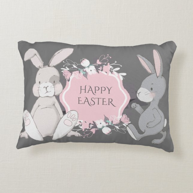 Coussins Décoratifs Bunnies gris (Dos)