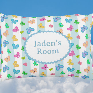 Coussins Décoratifs Butterfly Personalized Blue Stripe