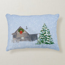 Cabine de Noël d'hiver