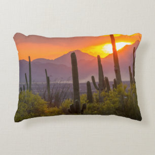 Coussins Décoratifs Cactus du désert au coucher du soleil, Arizona