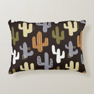 Coussins Décoratifs Cactus scandinaves, arrière - plan vintage sans so