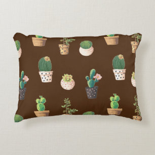 Coussins Décoratifs Cactus Succulents à Dessrt Vert dans les pots