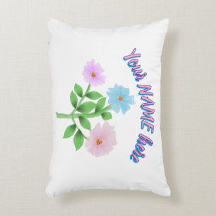 Coussins Décoratifs Cadeau floral personnalisé à l'aquarelle
