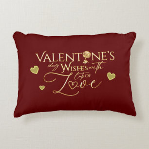Coussins Décoratifs Cadeaux de la Saint-Valentin rouges