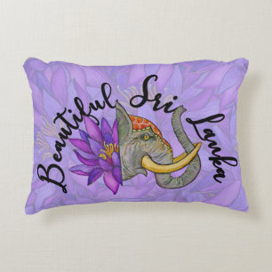 Coussins Décoratifs Cadeaux sri lankais avec éléphant et lotus