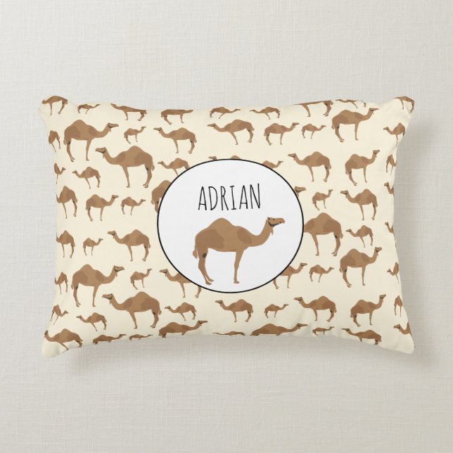 Coussins Décoratifs Camel Animal Motif Nom personnalisé (Devant)