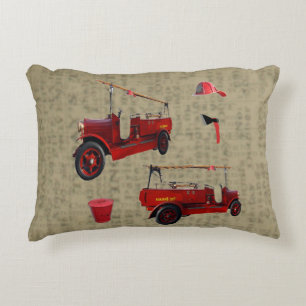 Coussins Décoratifs Camion vintage D'Incendie Sur Journaux Vintages Im
