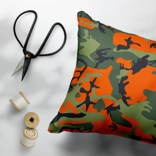 Coussins Décoratifs Camouflage orange et vert, Militaire, Armée