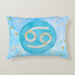 Coussins Décoratifs Cancer Astrologie Zodiac Signaux Traits Accent Cou