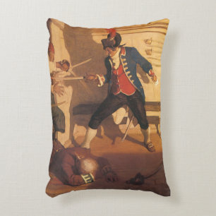 Coussins Décoratifs Capitaine pirate vintage, combat à l'épée par NC W