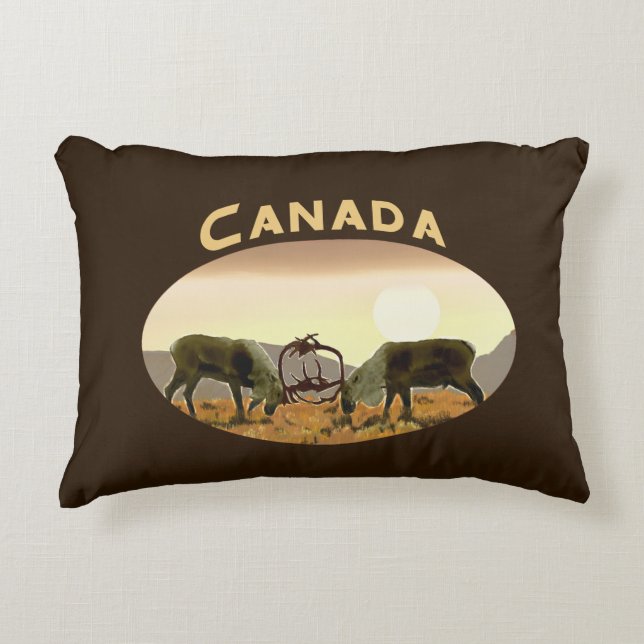 Coussins Décoratifs Caribou Duel - Canada (Devant)