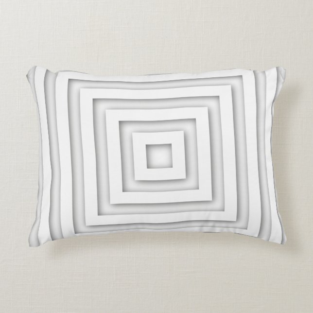 Coussins Décoratifs Carré blanc géométrique (Devant)