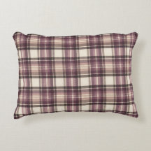 Carreaux Tartan Violet Pêche & Crème Vintage