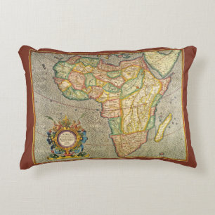 Coussins Décoratifs Carte antique du monde de Gerardus Mercator représ