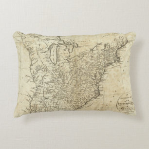 Coussins Décoratifs Carte des Etats-Unis d'Amérique