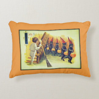 Coussins Décoratifs Carte d'Halloween Vintage Jolly de Black Cats