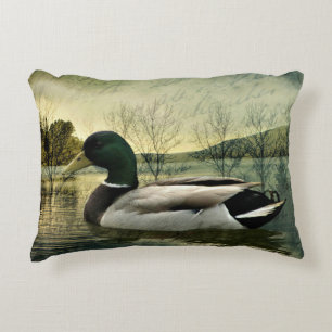 Coussins Décoratifs Carte postale Patinée Vintage Mallard Duck