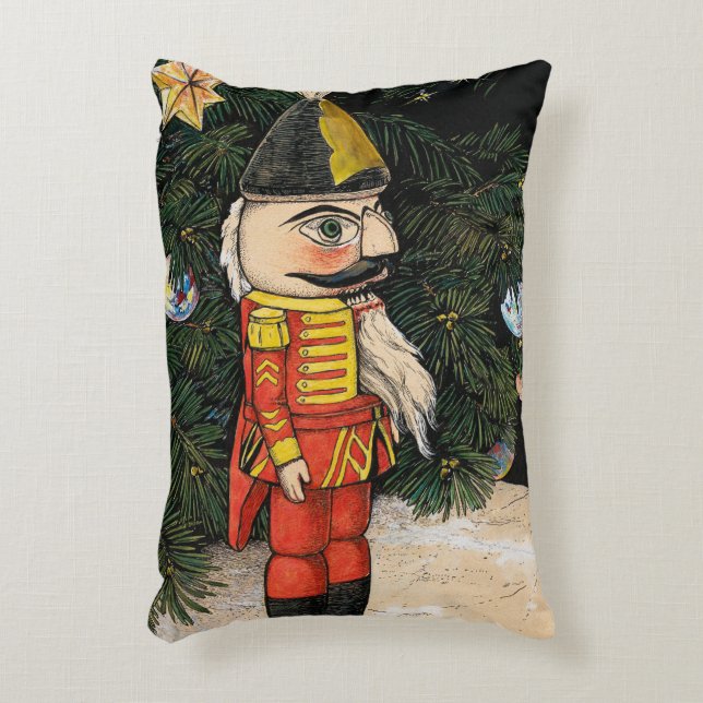 Coussins Décoratifs Casse-noisette vintage sous l'arbre de Noël (Devant(Vertical))