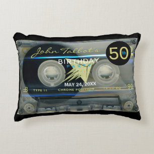 Coussins Décoratifs Cassette rétro T5 Audiotape 50e anniversaire Un Co
