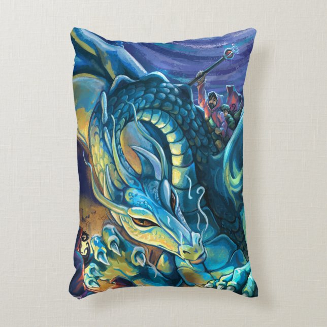 Coussins Décoratifs Cavalier bleu de dragon (Devant(Vertical))