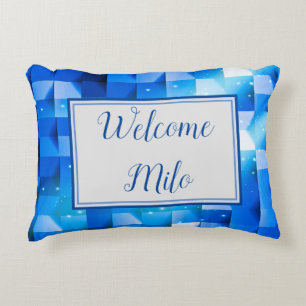 Coussins Décoratifs CELESTIAL BLEU PAPIER WEAVE BIENVENUE BÉBÉ Customi