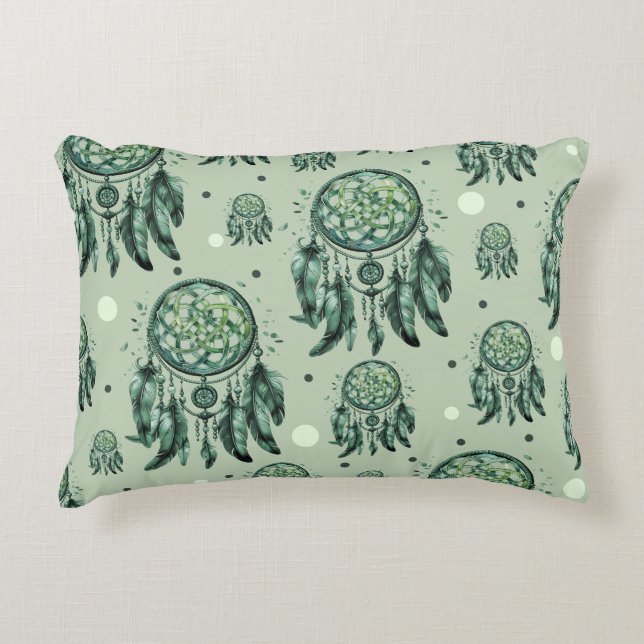 Coussins Décoratifs Celtic knot green dreamcatcher (Devant)