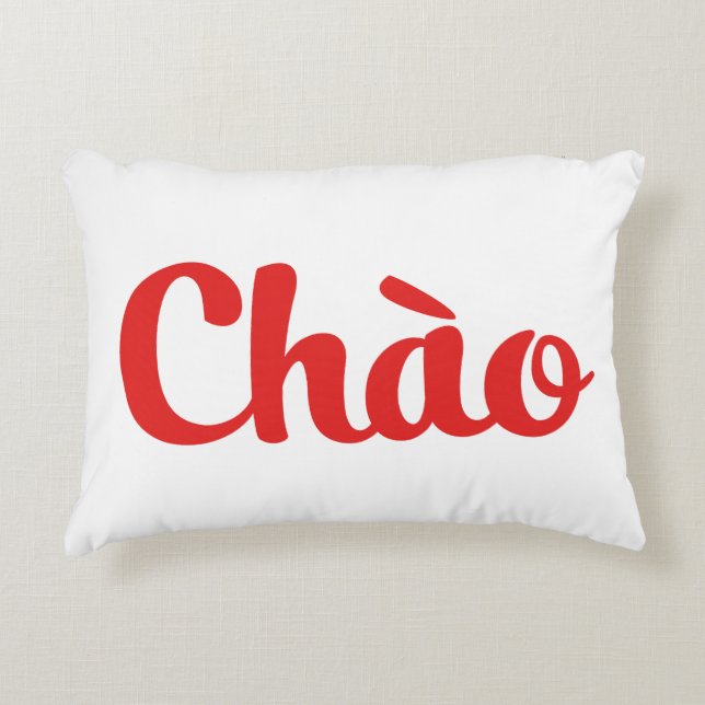 Coussins Décoratifs Chào / Hello ~ Vietnam / Vietnamien / Tiêt Viêt (Devant)