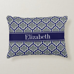 Coussins Décoratifs Charbon de bois Navy Wht Marocain #5DS Navy Nom Mo