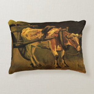 Coussins Décoratifs Chariot avec bœuf rouge et blanc de Vincent van Go