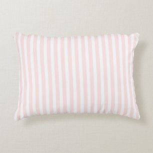 Coussins Décoratifs Charlotte rose et blanc rayures bébé rose