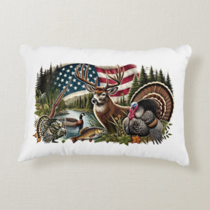 Coussins Décoratifs Chasse au cerf chasse au canard drapeau USA