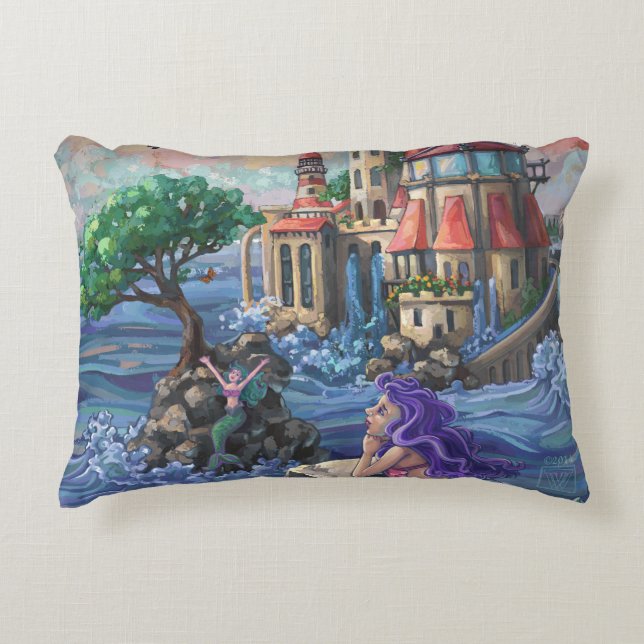 Coussins Décoratifs Château de Mermaid (Devant)