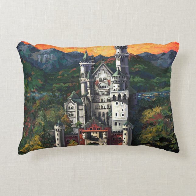 Coussins Décoratifs Château Schloss Neuschwanstein (Devant)