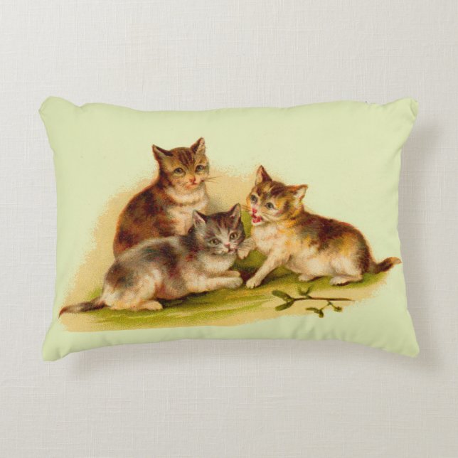 Coussins Décoratifs chatons victoriens (Devant)