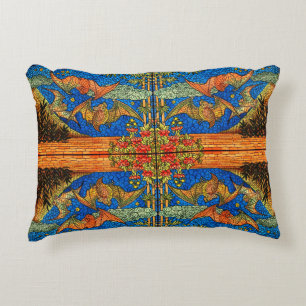 Coussins Décoratifs Chauve-souris de fruits look verre tendu mosaïque 