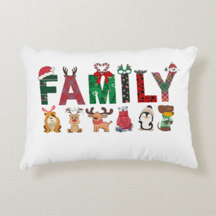 Coussins Décoratifs Chemises assorties pour famille de Noël   famille 