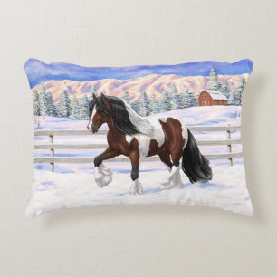 Coussins Décoratifs Cheval de Tinker Tinker Gypsy Vanner Brown Pinto