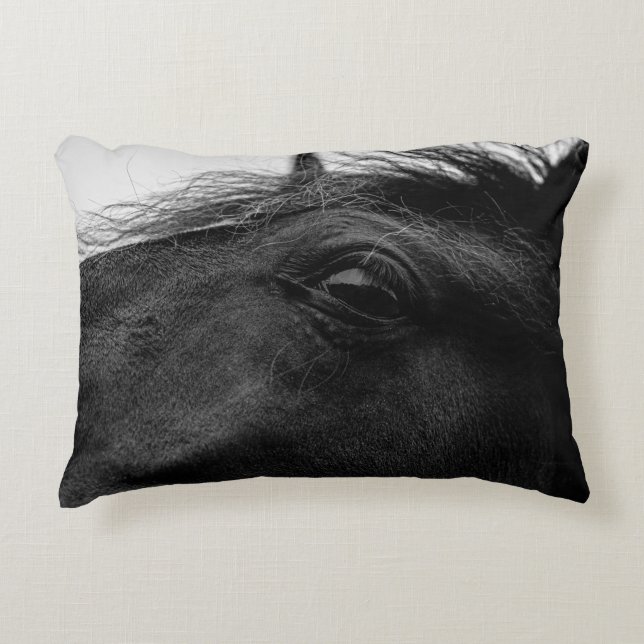 COUSSINS DÉCORATIFS CHEVAL NOIR (Devant)