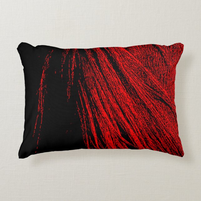 Coussins Décoratifs Cheval Rouge Mane Oreiller Abstrait (Devant)