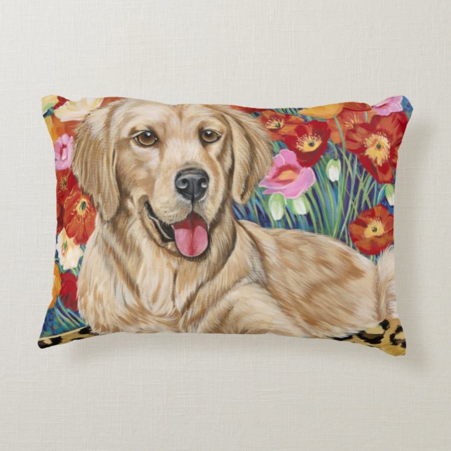 Coussins Décoratifs Chien d'arrêt de garçon d'or (Dos)