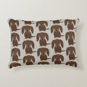 Coussins Décoratifs Chocolat mignonne Longhé Brown Motif Dachshund