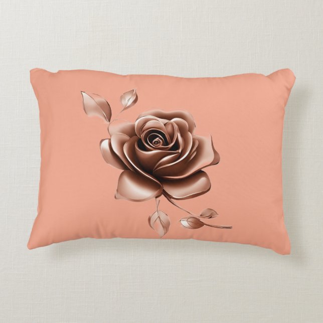 Coussins Décoratifs Chocolate Rose Glaze AI art  (Dos)