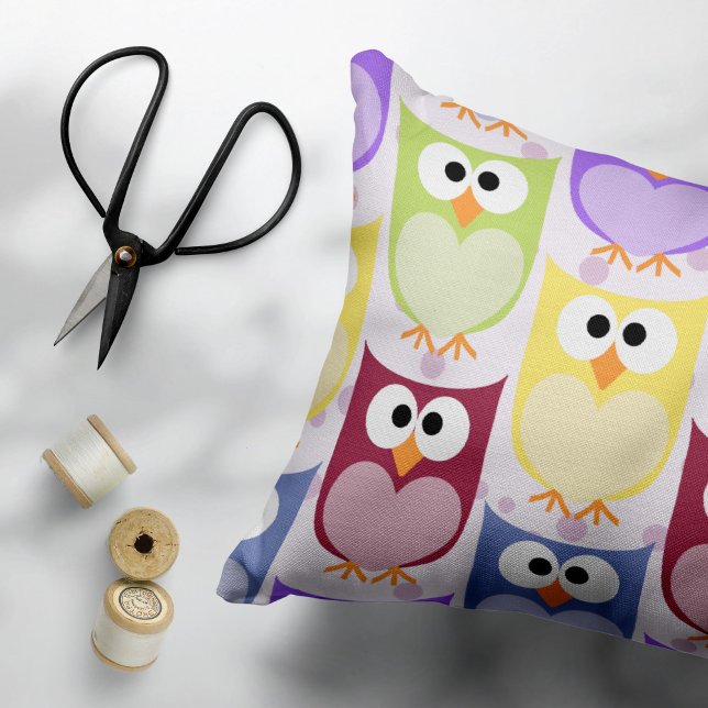 Coussins Décoratifs Chouettes mignonnes, Chouette Motif, Chouettes pou (Créateur téléchargé)