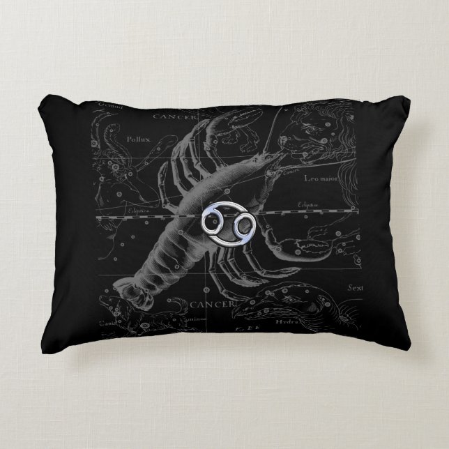 Coussins Décoratifs Chrome comme Cancer Zodiac Connexion Hevelius (Devant)